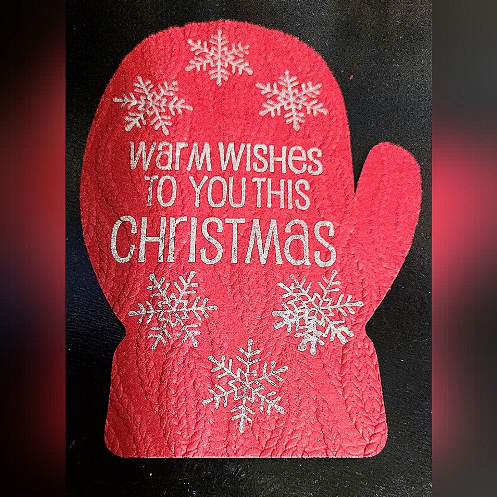 4/$15 Handmade cards - Mitten with Snowball